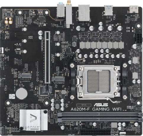 Материнская плата Asus A620M-F GAMING WIFI SocketAM5 AMD A620 2xDDR5 mATX AC`97 8ch(7.1) 2.5Gg RAID+HDMI фото 1