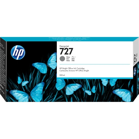 Картридж/ HP 727 300-ml Gray DesignJet Ink Cartridge фото 1