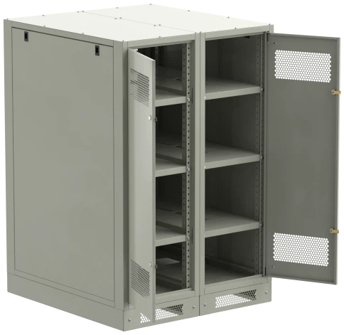 ITK LINEA B Шкаф (пустой) 1350х900мм дверь двуст. мет. сер. фото 1