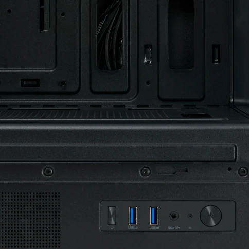 Корпус без блока питания/ Case HSPD F510, Panoramic Mid Tower, Black, TG, 0.5 SPCC, 3x120mm ARGB (Orbis F1) ATX, mATX, mITX 180/280/160mm 1x2.5", 1x3.5", 7xPCI 2xUSB-A 3.0 356x218x467mm фото 8