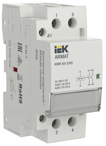 ARMAT Контактор модульный KMR 63А 230В AC 2НО IEK фото 1