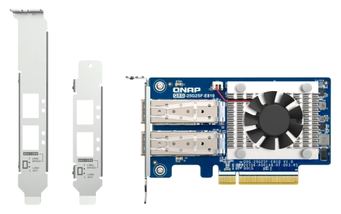 Сетевая карта/ QNAP QXG-25G2SF-E810 Dual Port 25Gbps/10Gbps SFP28 PCIe Gen4 x8 фото 3