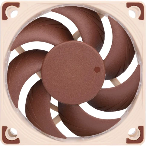 Кулер для корпуса/ Case Cooler Noctua NF-A6x15 5V PWM (60x60x15mm, 4-pin PWM, 23.4CFM, 19.8dBA, 3500RPM, Beige/Brown) фото 3