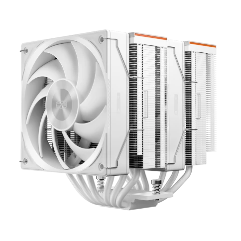 Кулер для процессора/ CPU Cooler PCCooler RZ620 WH (260W, 4-pin PWM, 157.5mm, Al/Cu, 6x6mm, 2x120mm, 86.73CFM, 32dBA, 2000RPM, S: 1851/1700/1200/115X, AM5/AM4, white) фото 2