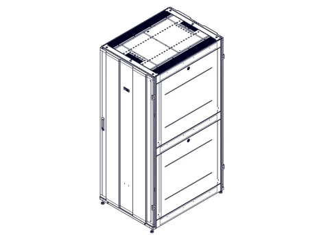 Шкаф Systeme Electric, серия Uniprom, 42U-800/1070, боковые панели 4шт, черный фото 3