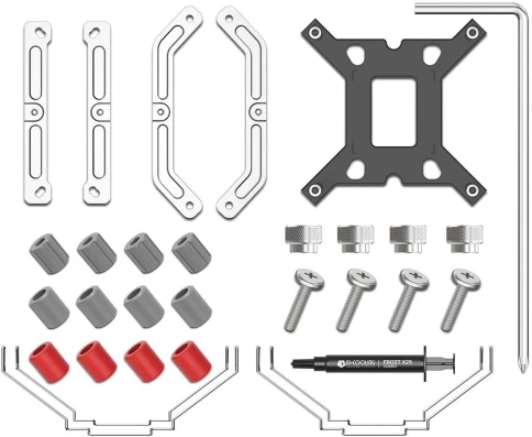 Устройство охлаждения(кулер) ID-Cooling SE-610-XT Basic Soc-AM5/AM4/1200/1700/1851 серебристый/черный 4-pin 29.85dB Al+Cu 250W 900gr Ret фото 6