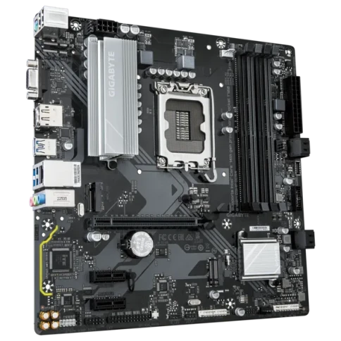 Материнская плата/ MB GIGABYTE INTEL B760 s1700, 4xDDR4(128GB), D-SUB/HDMI 2.1/DP, 1xPCIe 4.0x16, 2xPCIe 3.0, 1xLAN, 4xSATA 6Gb/s, 2xM.2, 3xUSB 3.2, 2xUSB 2.0, 1xPS/2, mATX фото 3