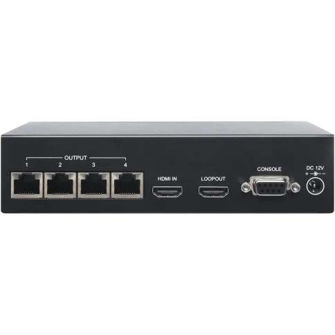 Комплект/ SC&T HE04SEK Комплект (удлинитель-распределитель+4 приёмника) HDMI 1.4 (1 вход/4 выхода) с передачей по кабелю витой пары CAT5e на удалённые приёмники. фото 1
