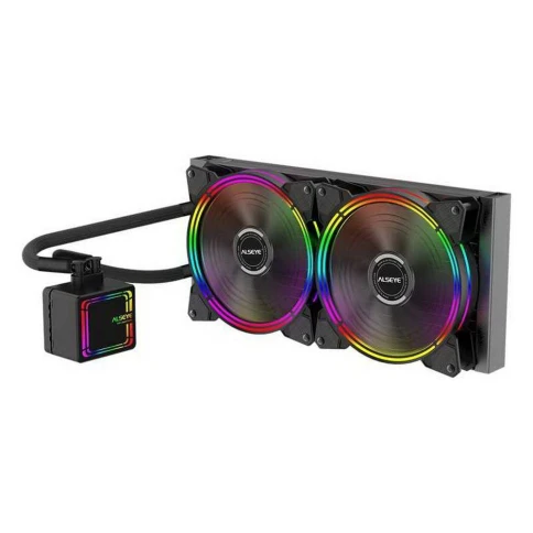 Жидкостная система охлаждения ALSEYE H280 TDP 200W (при T воздуха 45 С)Universal Platfrom PWM Single 5colors+ LED 140mm*2 {6} фото 1