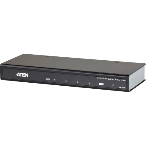Разветвитель, электрон., HDMI, 1> 4Устройства,  20 метр.(24AWG)/15 метр.(28AWG), F, без шнуров, Б.П. 220> 5.3V, (до 1920x1200 60Hz;HDMI 1.3b/HDCP 1.1;HDTV 480p/720p/1080i/1080pкаскад до 3-х уровней)/ 4 PORT HDMI Splitter W/1.8M W/230V ADP. фото 1