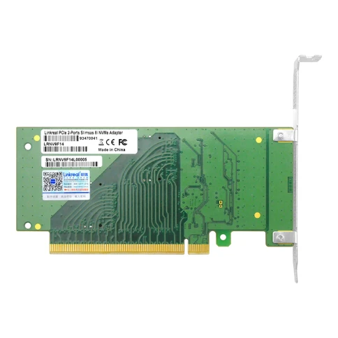 Адаптер для SSD/ PCIe x16 to Two SlimSAS SFF-8654 8i Adapter фото 4