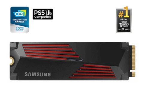Твердотельный накопитель/ Samsung SSD 990 PRO, 2000GB, M.2(22x80mm), NVMe 2.0, PCIe 4.0 x4, V-NAND TLC, R/W 7450/6900MB/s, IOPs 1 400 000/1 550 000, DRAM buffer 2048MB, TBW 1200, DWPD 0.33, with Heatsink (12 мес.) фото 5