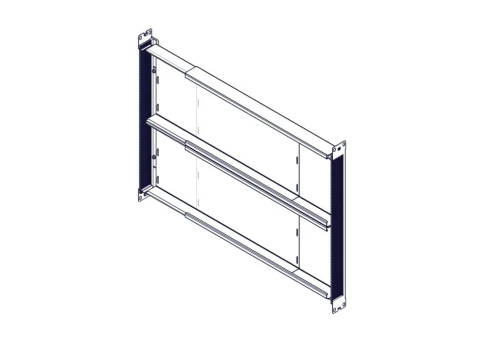 Longitudinal cable channel for cabinets of the Uniprom series, 1U, black фото 8