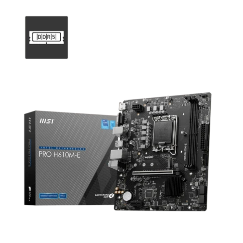 Материнская плата/ MB MSI INTEL H610 s1700, 2xDDR5(96GB), D-SUB/HDMI 1.4, 1xPCIe 4.0x16, 1xPCIe 3.0, 1xLAN, 4xSATA 6Gb/s, 1xM.2, 2xUSB 3.2, 4xUSB 2.0, 1xPS/2, mATX фото 7