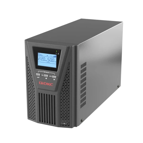 Онлайн ИБП ДКС серии Small Tower, 1000 ВА/900 Вт, клеммы, EPO, USB, RS- 232, RJ45, з/у 1А, 3 x 7 Ач фото 1