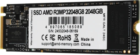 Твердотельный накопитель AMD PCIe 3.0 x4 2TB R3MP32048G8 Radeon M.2 2280 фото 3