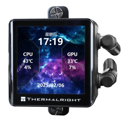Система жидкостного охлаждения/ Water Cooling System Thermalright Frozen Vision 360 V2 (360mm, LED, Black, ARGB/ Fans: 3x120mm, 69CFM, 27dBA, 2150RPM/ Pump height 60mm, 23dBA, 3000RPM, Rad thickness 27mm/ S: 1700, 1200, 1851, 115X, 2011, 2066, AM5, AM4) фото 2
