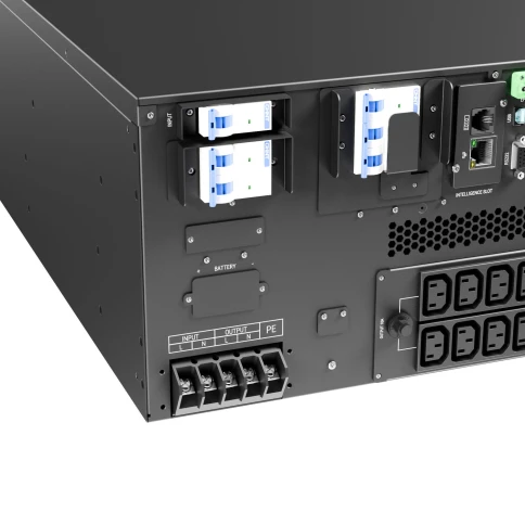 Источник бесперебойного питания/ ONTEK SM RT 10 (SB) BUL10, 10 кВА/10 кВт (PF=1) с внутренними аккумуляторными батареями 20шт/9Ач с расчетным сроком службы 10 лет, выходными клеммами и выходными розетками 8шт х С13, 4шт х С19, с выключателем сервисного ба фото 5