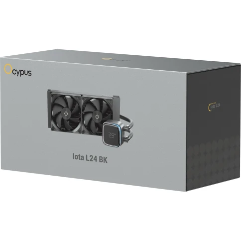 Система жидкостного охлаждения/ Water Cooling System Ocypus Iota L24 BK (280W, 240mm, LED temp, Black, ARGB Pump, Fans: 2x120mm, 77CFM, 2000RPM/ Pump height 65mm, 27dBA, 3100RPM, Rad thickness 27mm/ S: 1851, 1700, 1200, 115X, AM5, AM4) фото 8