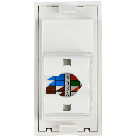 PRIMER РКИ-10-00-П-6 Розетка RJ45 кат.6 (1 мод.) бел. IEK фото 1