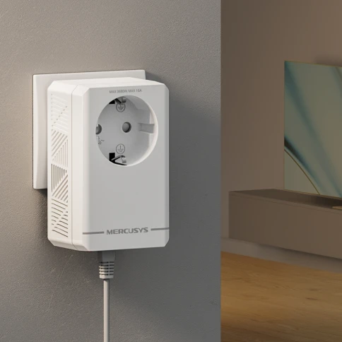 AV1000 Комплект гигабитных адаптеров Powerline с розеткой/ AV1000 Gigabit Passthrough Powerline Starter Kit фото 3