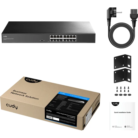 Коммутатор/ 16-Port Gigabit Metal Switch 19 inch фото 4