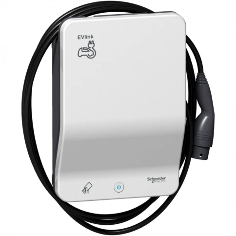 Умная зарядная станция EVLINK 7 кВт с кабелем Type 2 и RFID фото 1
