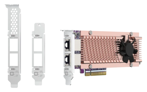 Карта расширения/ QNAP QM2-2P410G2T 2x M.2 22110/2280 NVMe SSD expansi фото 1