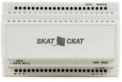 586 SKAT-12-6,0 DIN источник питания 12В 6А пластиковый корпус под DIN рейку 35 мм фото 2
