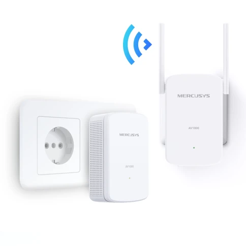 Комплект гигабитных Wi-Fi адаптеров Powerline/ AV1000 Powerline kit with 300Mbps Wi-Fi, plug and play, up to 300 meters over an existing electrical circuit, the kit includes a MP510 and a MP500 фото 3