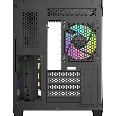 Корпус ПК без блока питания/ Case Ocypus Iota C50 Curve BK ARGB, Mini-Tower, TG, 3x120mm ARGB, 2xUSB-A 3.0 + 1xUSB-C, mATX, mITX Black фото 4