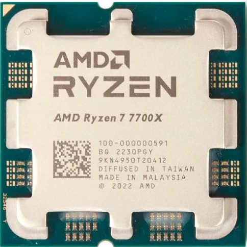 Процессор/ APU AM5 AMD Ryzen 7 7700X (Raphael, 8C/16T, 4.5/5.4GHz, 32MB, 105W,Radeon Graphic) OEM фото 1