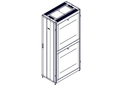 Шкаф Systeme Electric, серия Uniprom, 48U-600/1070, боковые панели 4шт, черный фото 9