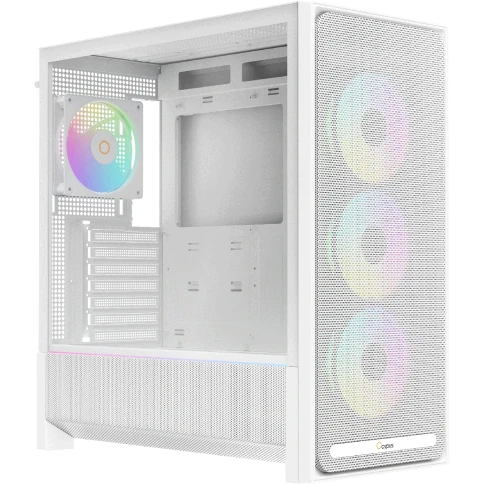 Корпус ПК без блока питания/ Case Ocypus Delta C70 WH ARGB, Midi-Tower, TG, 4x120mm ARGB, 2xUSB-A 3.0 + 1xUSB-C 3.1, E-ATX, ATX, mATX, mITX White фото 1