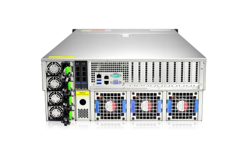 Серверная платформа/ Gooxi ASR4110G-D10R-G2 4U 10 bay server with direct  bp,based on AMD 7003 series 10x PCIE slots ar rear ,support 10 GPU cards 2x 2.5" rear SAS/SATA 4x2000W PSU 10x GPU cables (3090) EU power cables rail kit фото 2