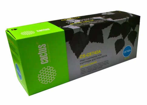 -/ Картридж лазерный Cactus CS-CE742A CE742A желтый (7300стр.) для HP LJ CP5220/CP5221/CP5223/CP5225 фото 3