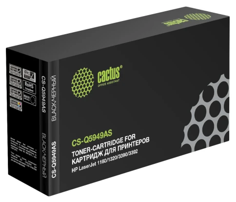 -/ Картридж лазерный Cactus CS-Q5949AS Q5949A черный (2500стр.) для HP LJ 1160/1320/3390/3392 фото 3