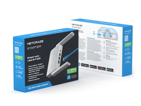 Маршрутизатор/ Netcraze Starter Интернет-центр с Mesh Wi-Fi N300 и 3-портовым Smart-коммутатором фото 6