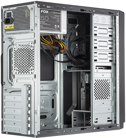 Корпус c блоком питания 450 Ватт/ Case Foxline FL-816, ATX, 3x5.25EXT, 1x3.5EXT, 3x3.5INT, 2xUSB2.0+1xUSB3.0, HDA, w/o FAN, w/450W ATX PSU, w/1.2m EU pwr cord фото 5