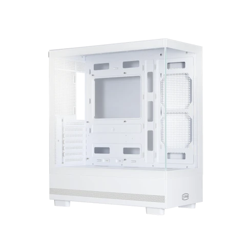 Корпус без блока питания/ Case PCCooler C3 Q500 WH, Midi-Tower, TG, no fans, 1xUSB 3.0 + 1xUSB 2.0 + 1xUSB-C, ATX, mATX, mITX White фото 1