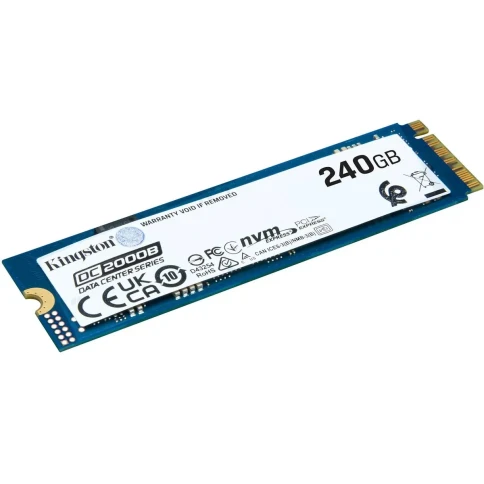 Твердотельный накопитель/ Kingston SSD DC2000B 240GB, M.2 22x80mm, NVMe, PCIe Gen 4x4, 3D TLC, R/W 4500/400MB/s, IOPs 260 000/18 000, TBW 175, DWPD 0.4 (12 мес) фото 2