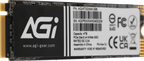 Твердотельный накопитель AGi PCIe 3.0 x4 4TB AGI4T0GIMAI298 AI298 M.2 2280 [AGI4T0GIMAI298] фото 3