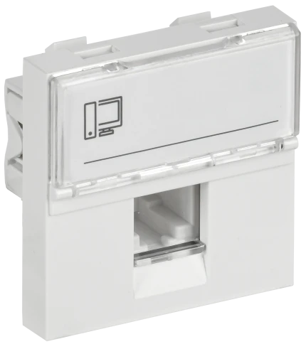 PRIMER РКИ-20-00-П-6 Розетка RJ45 кат.6 (2 мод.) бел. IEK фото 1
