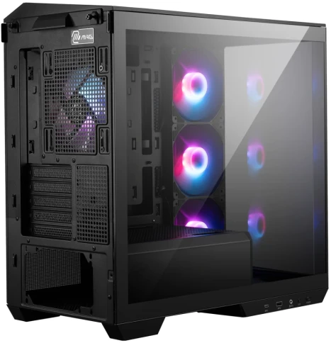 Корпус ПК без блока питания/ Case MSI MAG PANO M100R PZ, Mini-Tower, TG, 4x120mm ARGB, 1xUSB 3.2, 1xUSB 3.2 Type-C, mATX, mITX Black фото 5