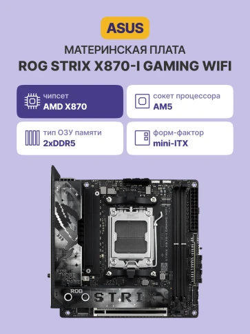 Материнская плата/ ROG STRIX X870-I GAMING WIFI фото 2