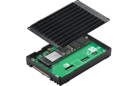 Адаптер/ QNAP QDA-UMP4 2.5" U.2 (SFF-8639) SSD adapter. 1 M.2 2280 PCIe NVMe SSD slot. PCIe Gen4 x4 interface фото 4