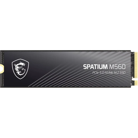 MSI SSD SPATIUM M560, 2000GB, M.2(22x80mm), NVMe, PCIe 5.0 x4, 3D TLC, R/W 10300/8700, IOPs 1 300 000/1 400 000,TBW 1200, DWPD 0.66 (5 лет) фото 1