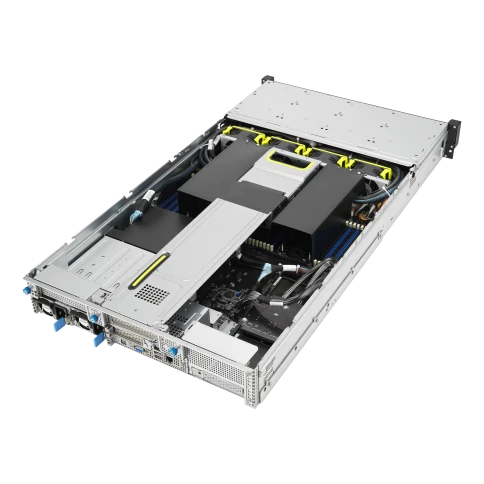 Серверная платформа/ ASUS RS720-E11-RS24U 2U, 2x LGA4677, Intel C741, 32x 5600/4800 MHz (1DPC)/4400(2DPC), 24x 2.5" hs NVMe, 2x M.2, 4x PCIe 5.0, 1 dual-slot GPU, 1x OCP 3.0, 2x 10Gbe RJ45(Intel X710-AT2), 1+1 2600W PWS фото 4