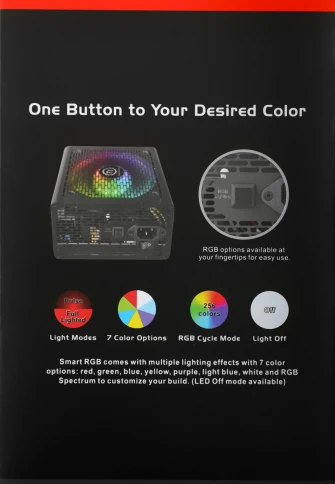 Блок питания Thermaltake ATX 750W Smart BX1 RGB 80+ bronze (20+4pin) APFC 120mm fan color LED 8xSATA RTL [PS-SPR-0750NHSABE-1] фото 6