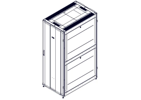 Systeme Electric mounting cabinet, Uniprom series, 42U-750/1200, 4pcs side panels, black фото 4